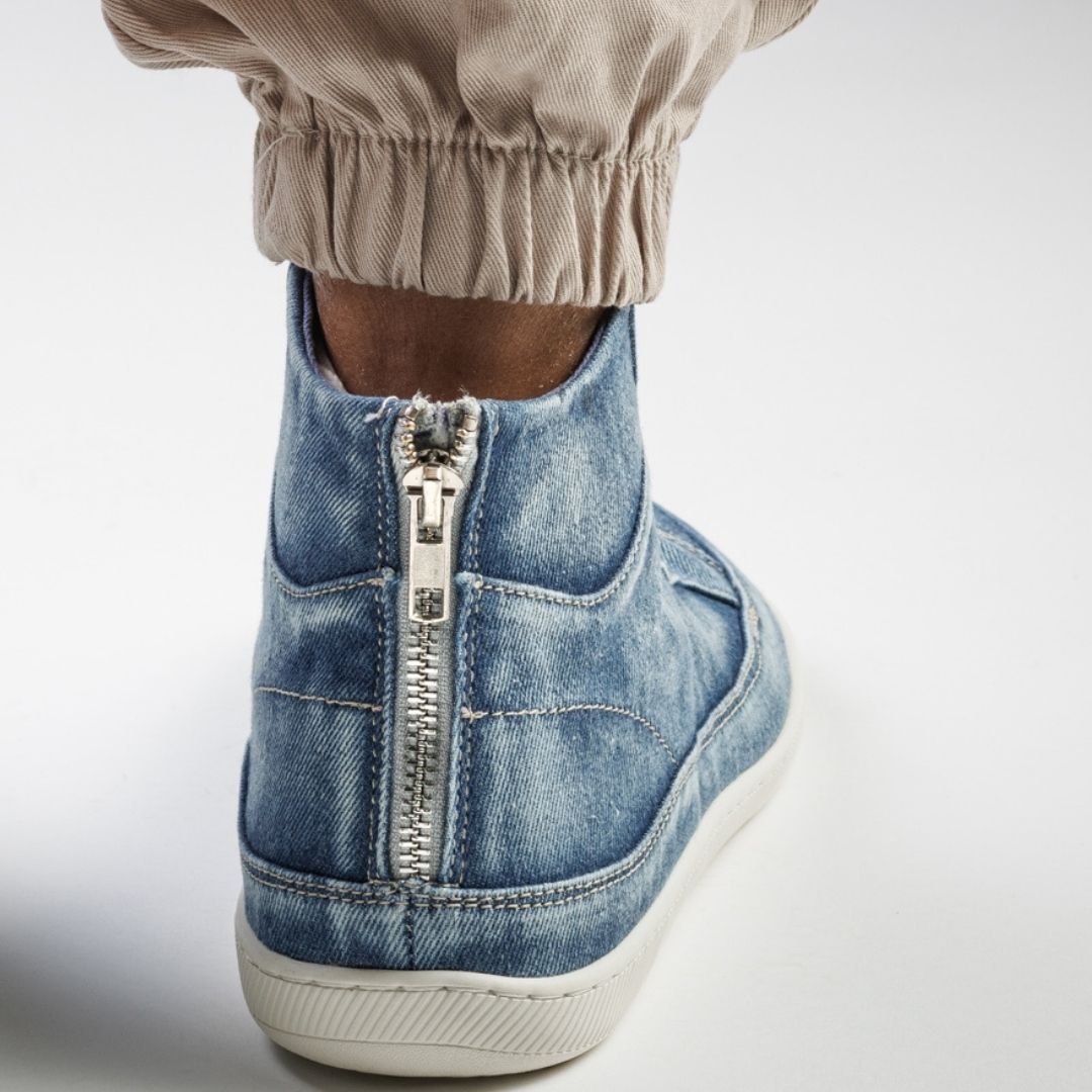 Rutsu Original Barefoot Sneakers High Denim (Back Zip)