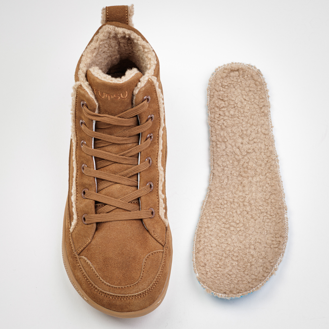 Rutsu Summit Barefoot Boots Fur Brown