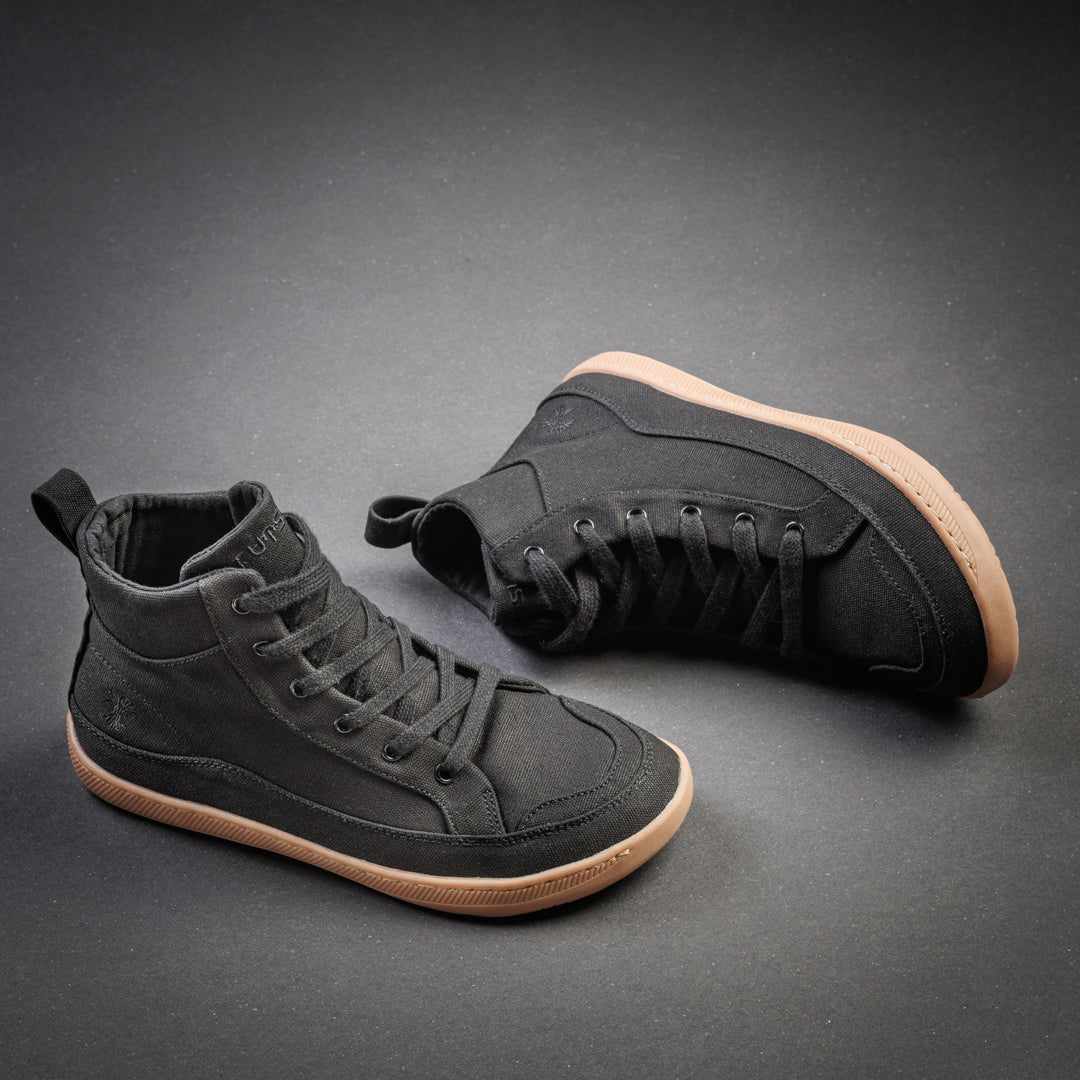 Rutsu Original Barefoot Sneakers High Black & Gum
