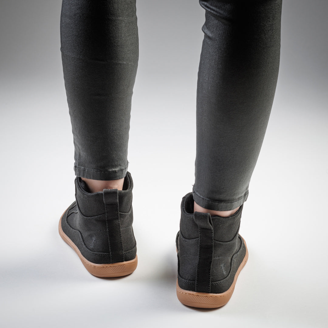 Rutsu Original Barefoot Sneakers High Black & Gum