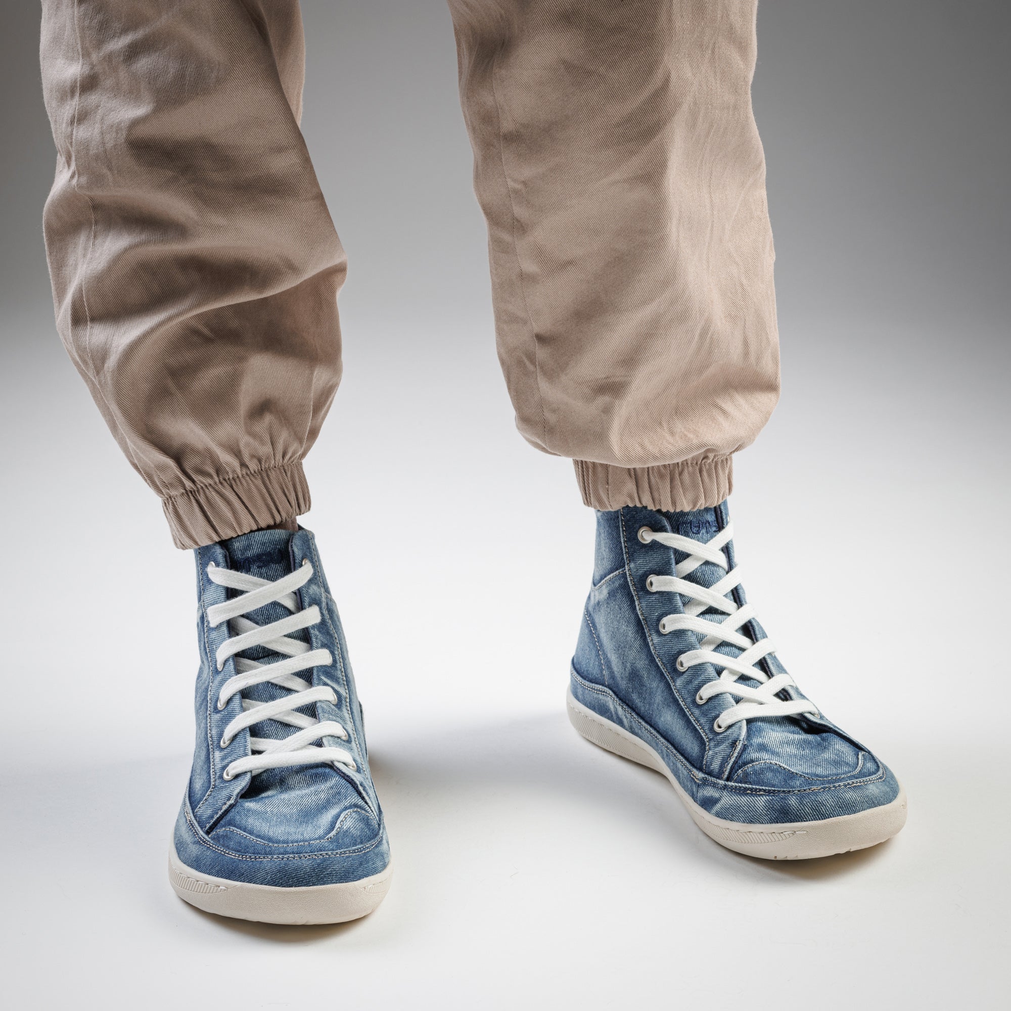 Rutsu Original Barefoot Sneakers High Denim (Back Zip)