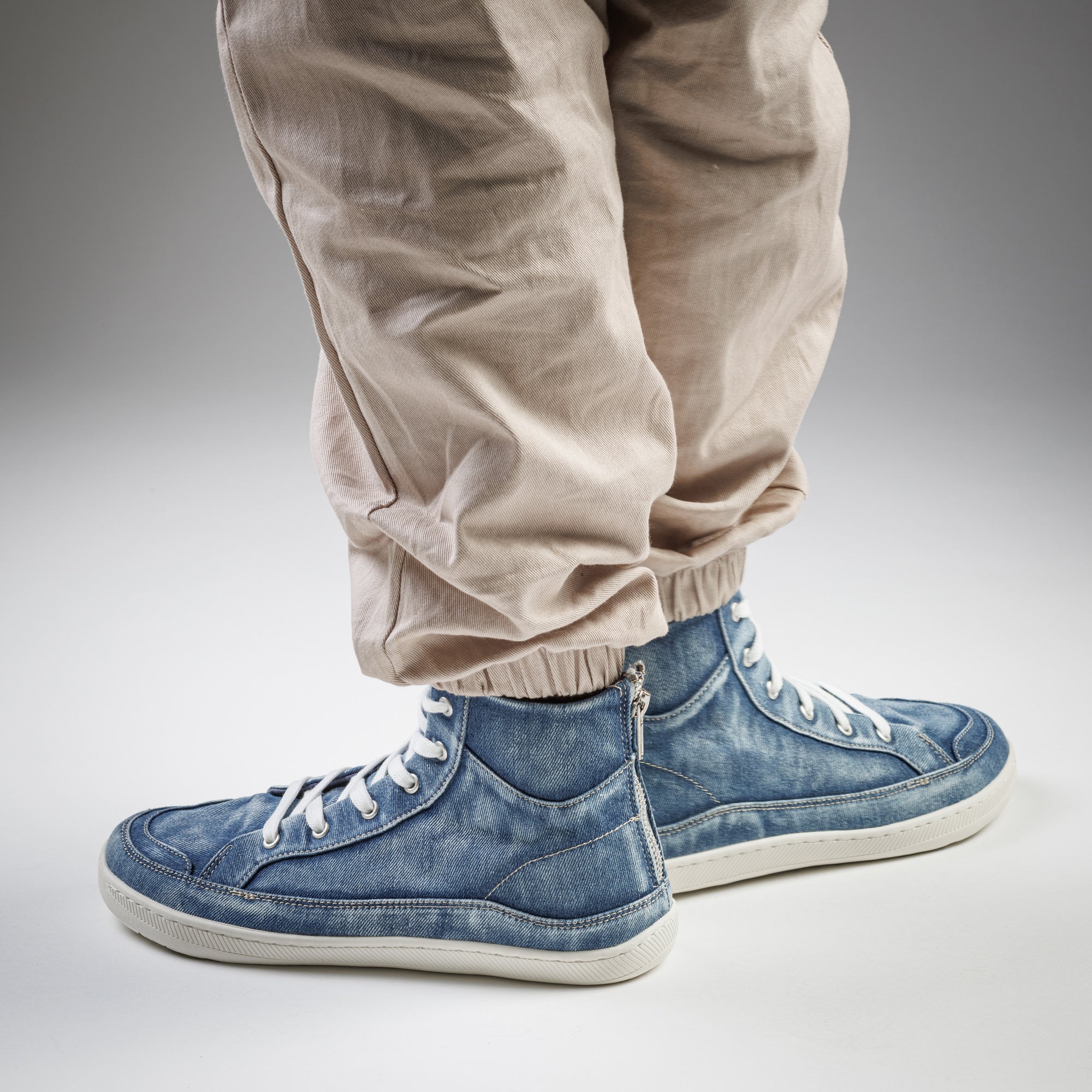 Rutsu Original Barefoot Sneakers High Denim (Back Zip)