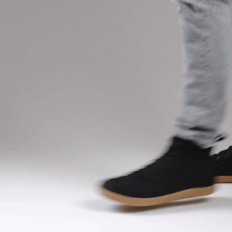 Rutsu Original Barefoot Sneakers High Black & Gum