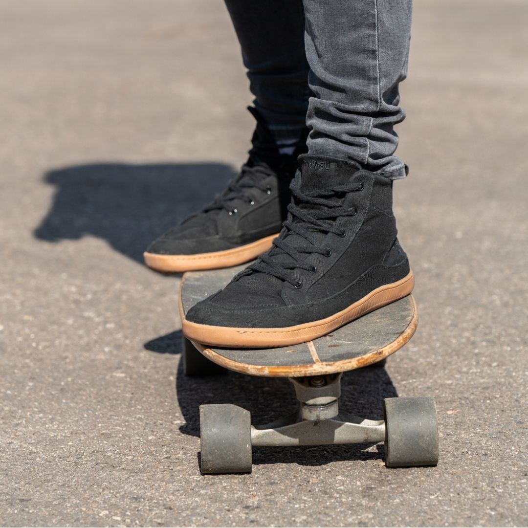 Elegant Rutsu Original Barefoot Sneakers | Low Black & Gum – Rutsu Barefoot