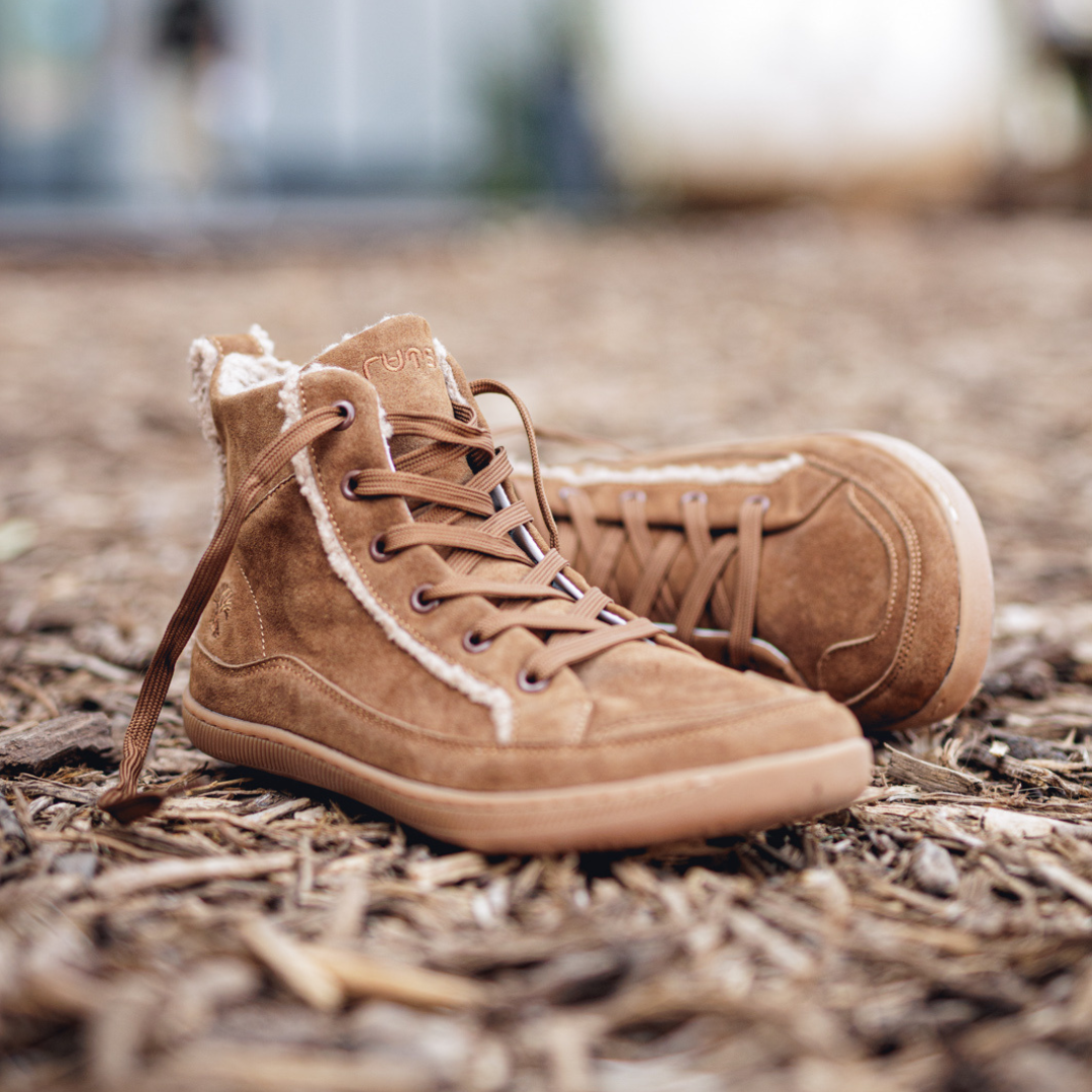 Rutsu Summit Barefoot Boots Fur Brown