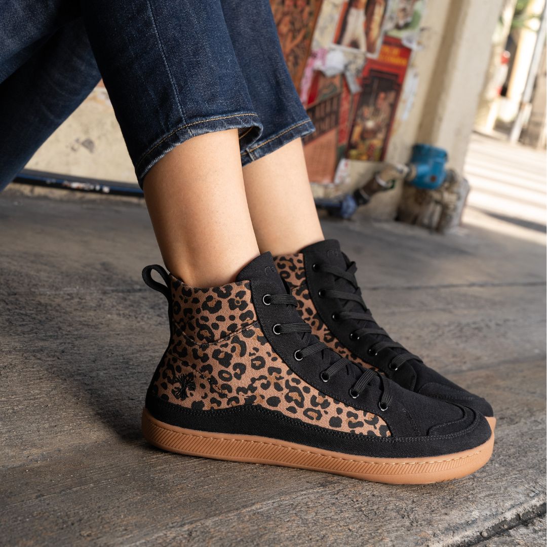 Rutsu Original Barefoot Sneakers High Leopard