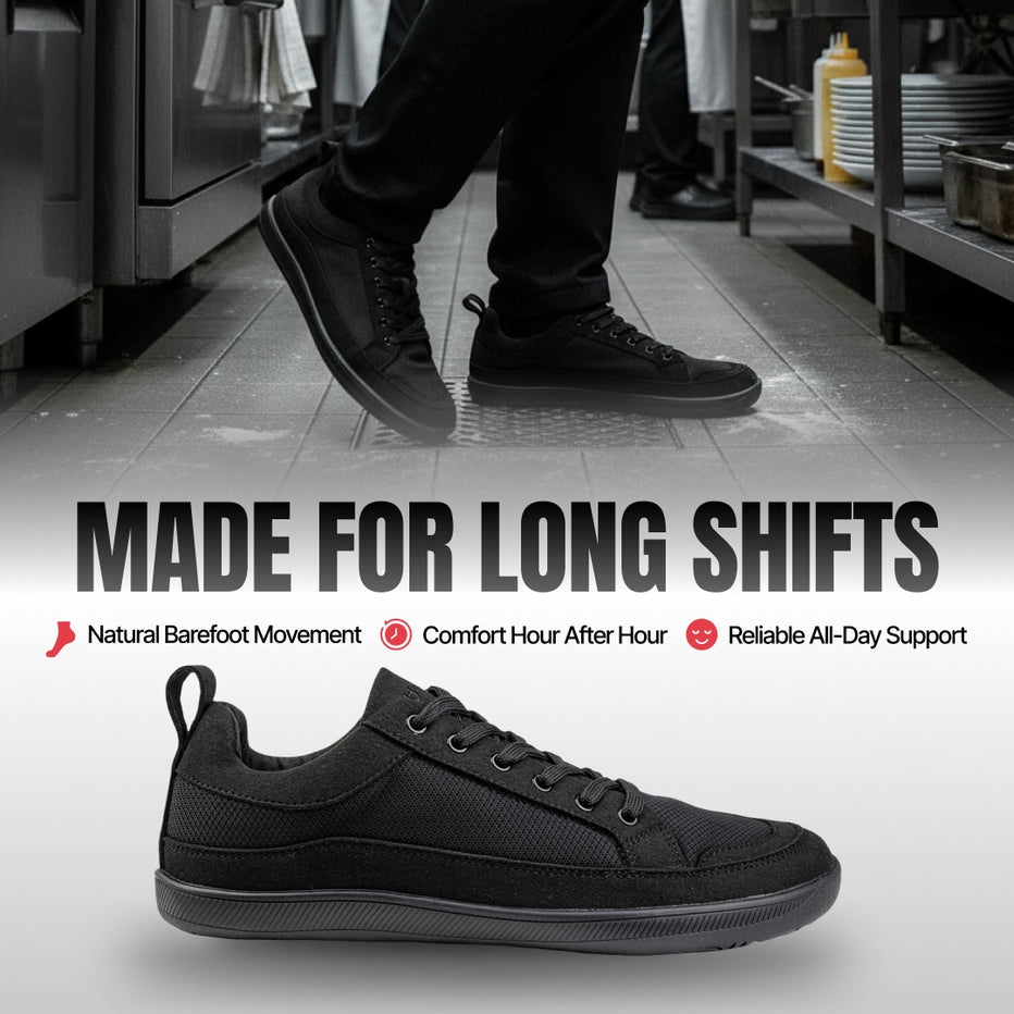 Rutsu Shift Barefoot Work Shoe | Low Black – Rutsu Barefoot